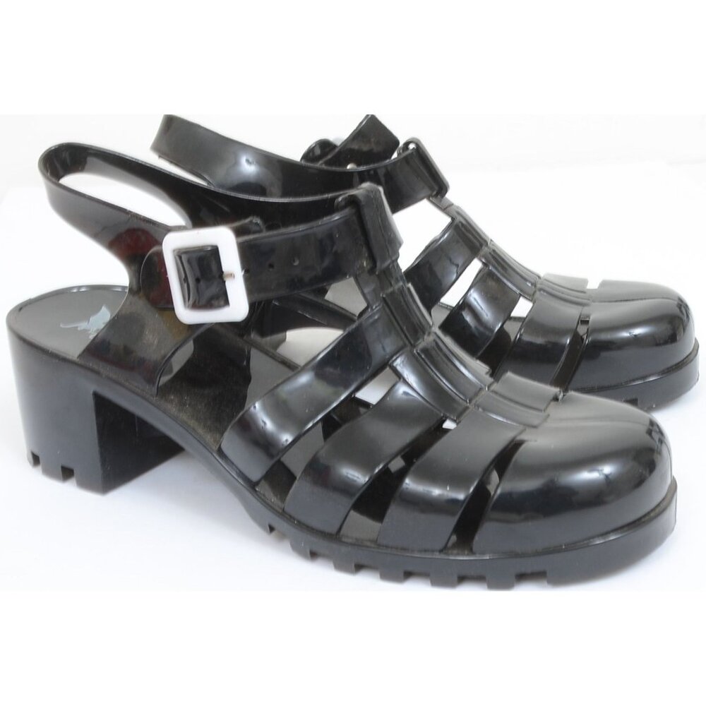 NEW Women's Sugar-01 Low Heel‎ Jelly Slingback Sandal Jellies SIZE 10